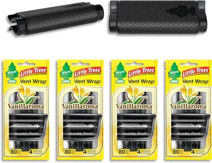 LITTLE TREES Car Air Freshener | Vent Wrap Provides Long Lasting Scent, Invisibly Fresh | New Car Scent, 16 Air Fresheners