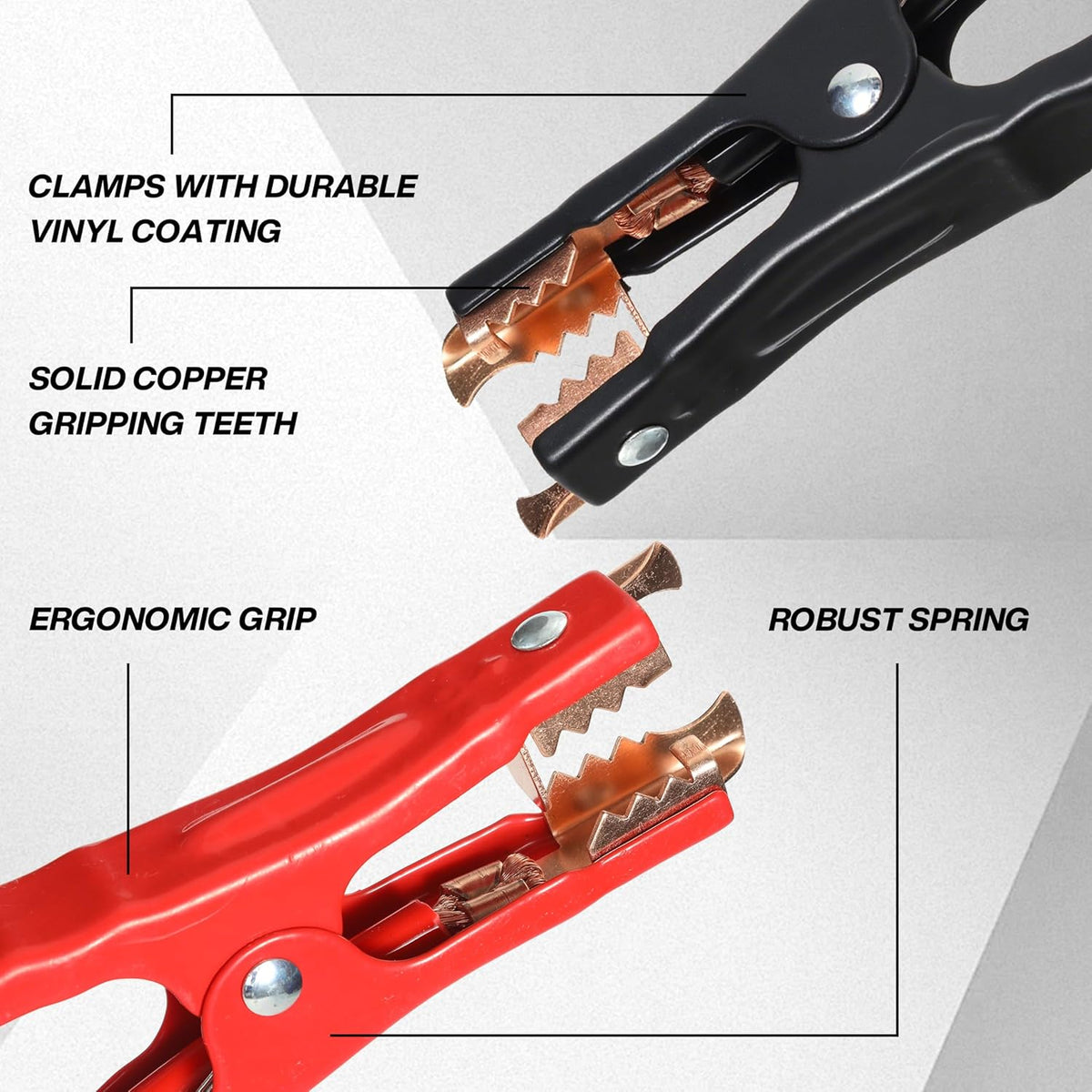 Jumper Cables for Car Battery，Heavy Duty Booster Cables for Jump Starting Dead or Weak Batteries, Emergency Start Cable for Car Van Truck with Carry Bag(6Gauge,16FT)