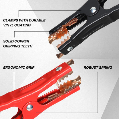 Jumper Cables for Car Battery，Heavy Duty Booster Cables for Jump Starting Dead or Weak Batteries, Emergency Start Cable for Car Van Truck with Carry Bag(6Gauge,16FT)