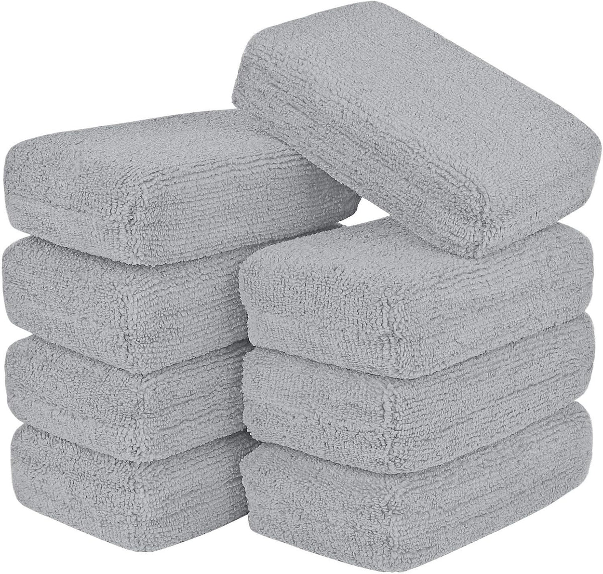 AIDEA Microfiber Applicator Pad-8Pack, Car Wash Sponge, Premium Microfiber Sponge and Cleaning Pads, Perfect for Effortless Wax, Sealant, and Conditioner Application, Car Detailing Supplies, Blue