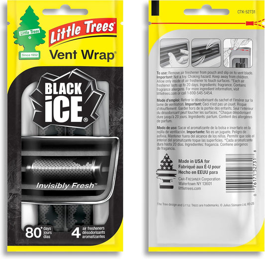 LITTLE TREES Car Air Freshener | Vent Wrap Provides Long Lasting Scent, Invisibly Fresh | New Car Scent, 16 Air Fresheners