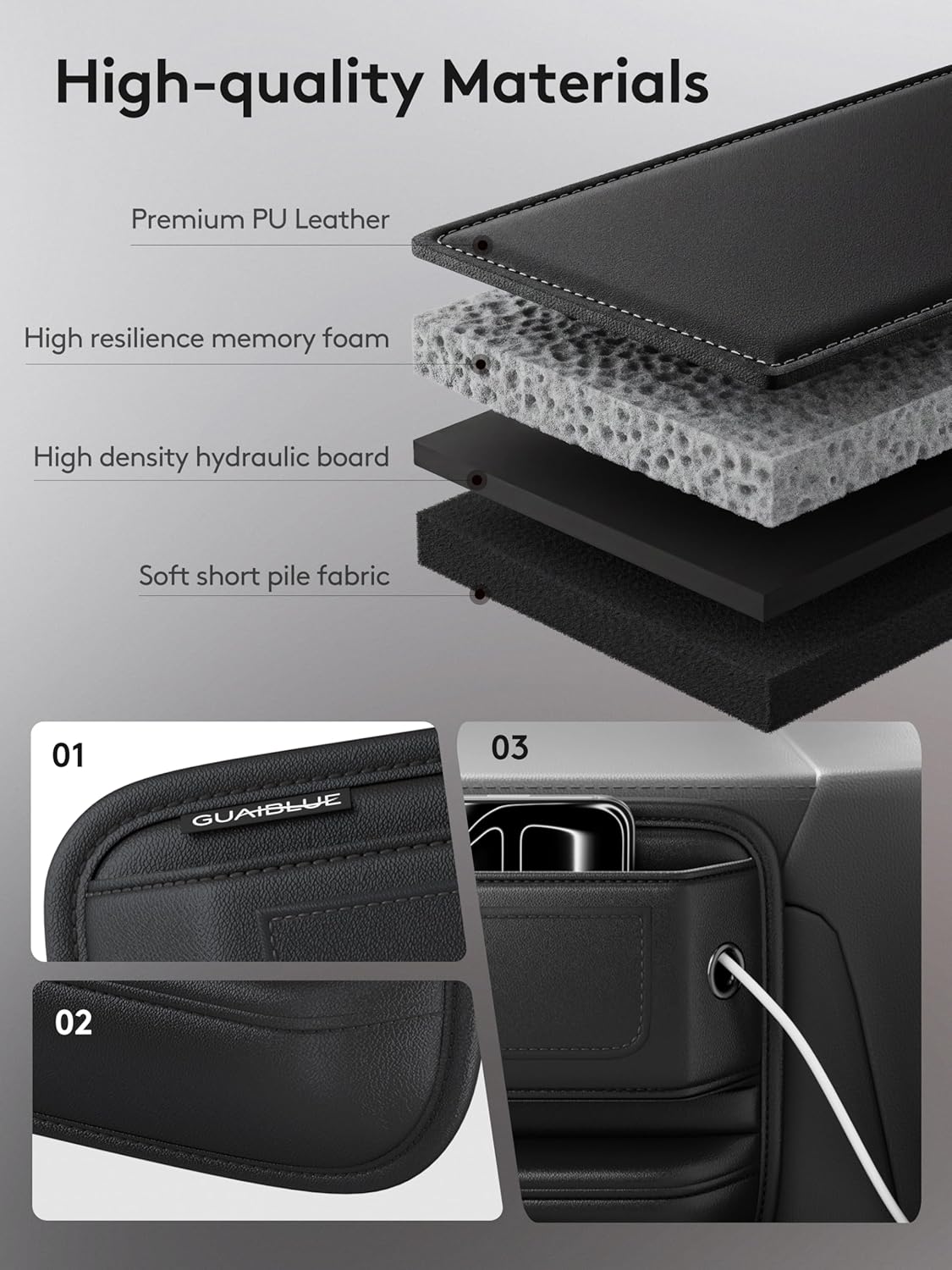 2 Pack Car Seat Gap Filler Organizer with Sun Visor Organizer, PU Leather Seat Gap Filler for Phone, Keys, Cards & Sunglasses, Front Seat Storage Side Pocket for Cars SUVs Trucks