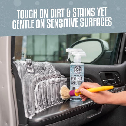 Chemical Guys Car Interior Detailing Kit - VRP Protectant, Nonsense Cleaner, Streak Free Glass Cleaner, 3 Detailing Brushes, 3 Towels, 2 Applicators, 11-Items