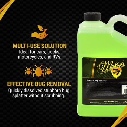 McKee's 37 - Road Kill Remover | Powerful Bug And Tar Remover, Easy and Convenient Car Bug Eliminator Spray for Cars, Trucks, Motorcycles & RVs (22 oz)