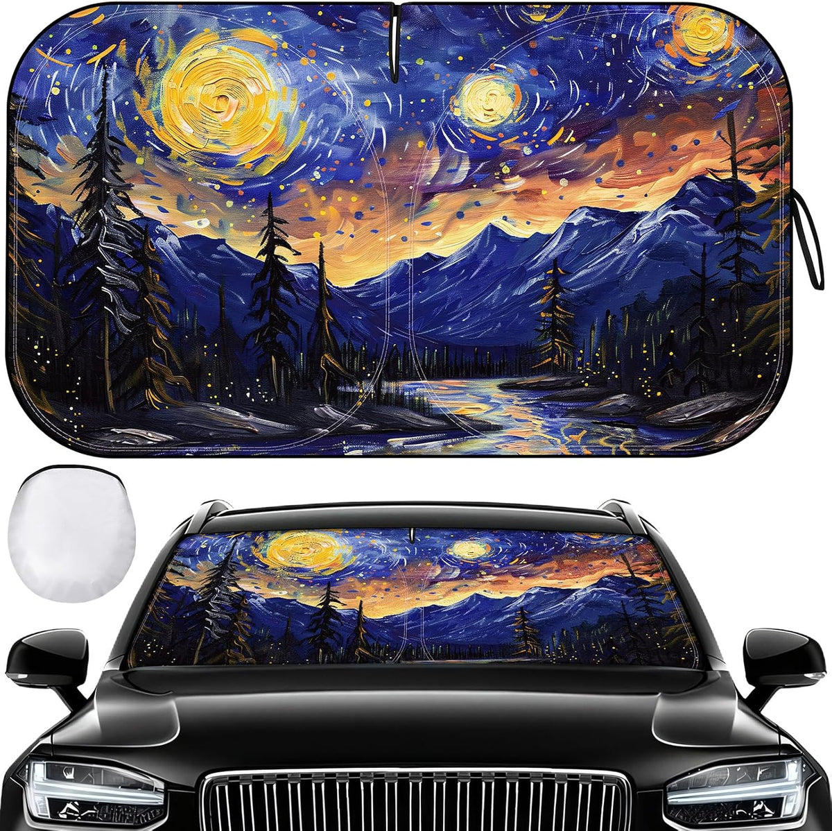 Windshield Sun Shade - Windshield Sun Shade Foldable Offers Ultimate Protection for Car Interior UV Protection Car