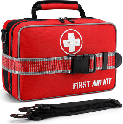 330 Piece First Aid Kit, Premium Waterproof Compact Trauma Medical Kits for Any Emergencies, Ideal for Home, Car, Travel, Camping, Hiking, Truck, Office, Sports (Medium)