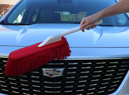 California Car Duster Plastic Handle Duster with Red Cotton Mop 73554 Quickly and Safely Removes Light Daily Dust