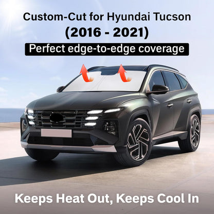 EcoNour Car Windshield Sun Shade | 2025 Upgraded Innovative No-Light-Pass Technology for Maximum Coverage | Foldable Sun Shade Keeps Your Vehicle Cool | Must-Have Car Accessories | Small (59" x 29") - Colors L