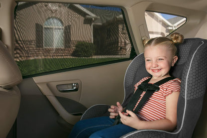 Magnelex Sock Style Window Shades for Baby Block Sun Rays to Keep Passengers, Pets and Car Interior Cool and Comfortable Elasticized Universal Mesh Shades Fit Most Vehicles (2 Pack)