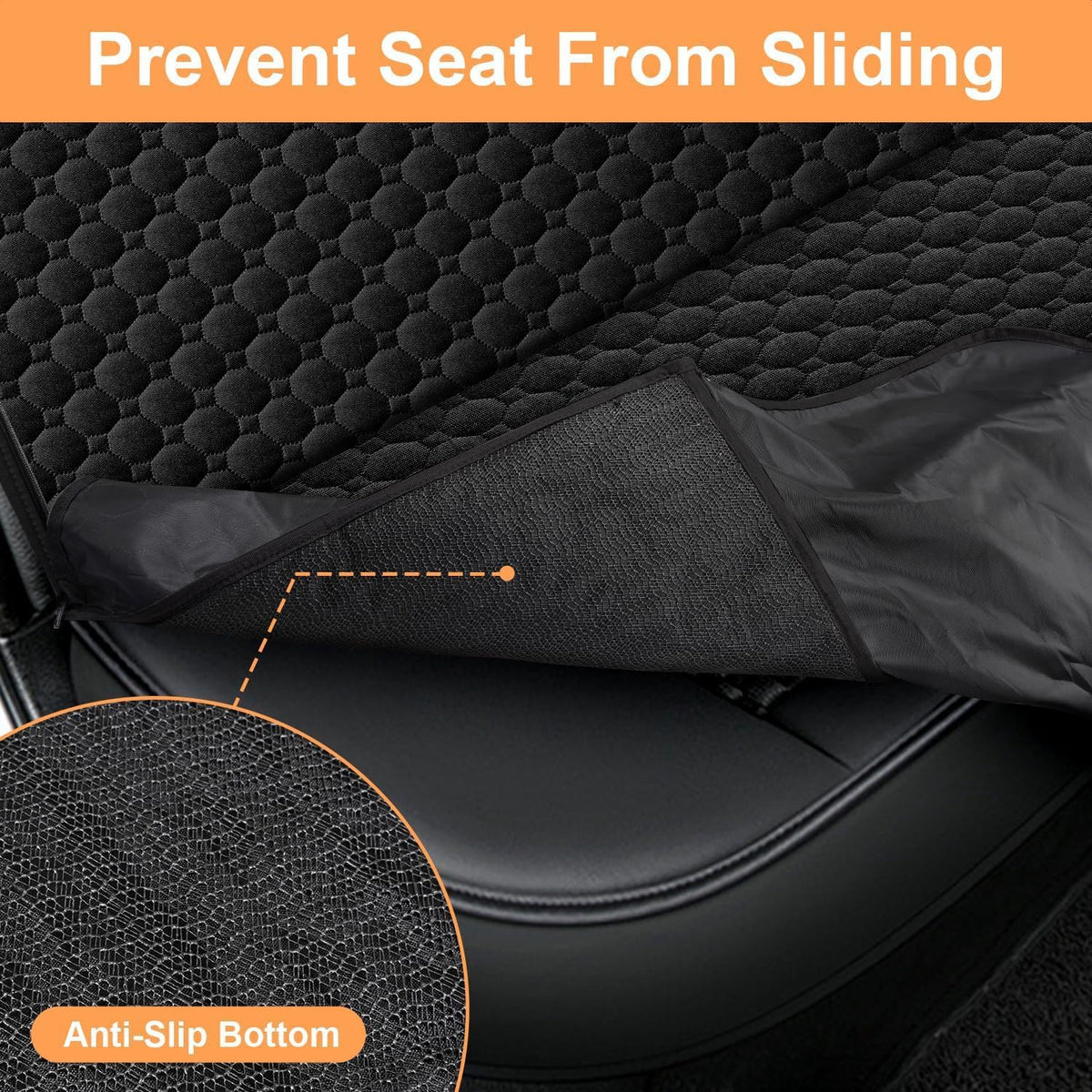 Mancro Dog Car Seat Cover for Back Seat, 2026 Upgraded 600D Heavy Duty Waterproof & Scratch-Resistant Dog Hammock for Car, Back Seat Pet Cover for Dogs with Sedan, Trucks and SUVs, Standard, Black
