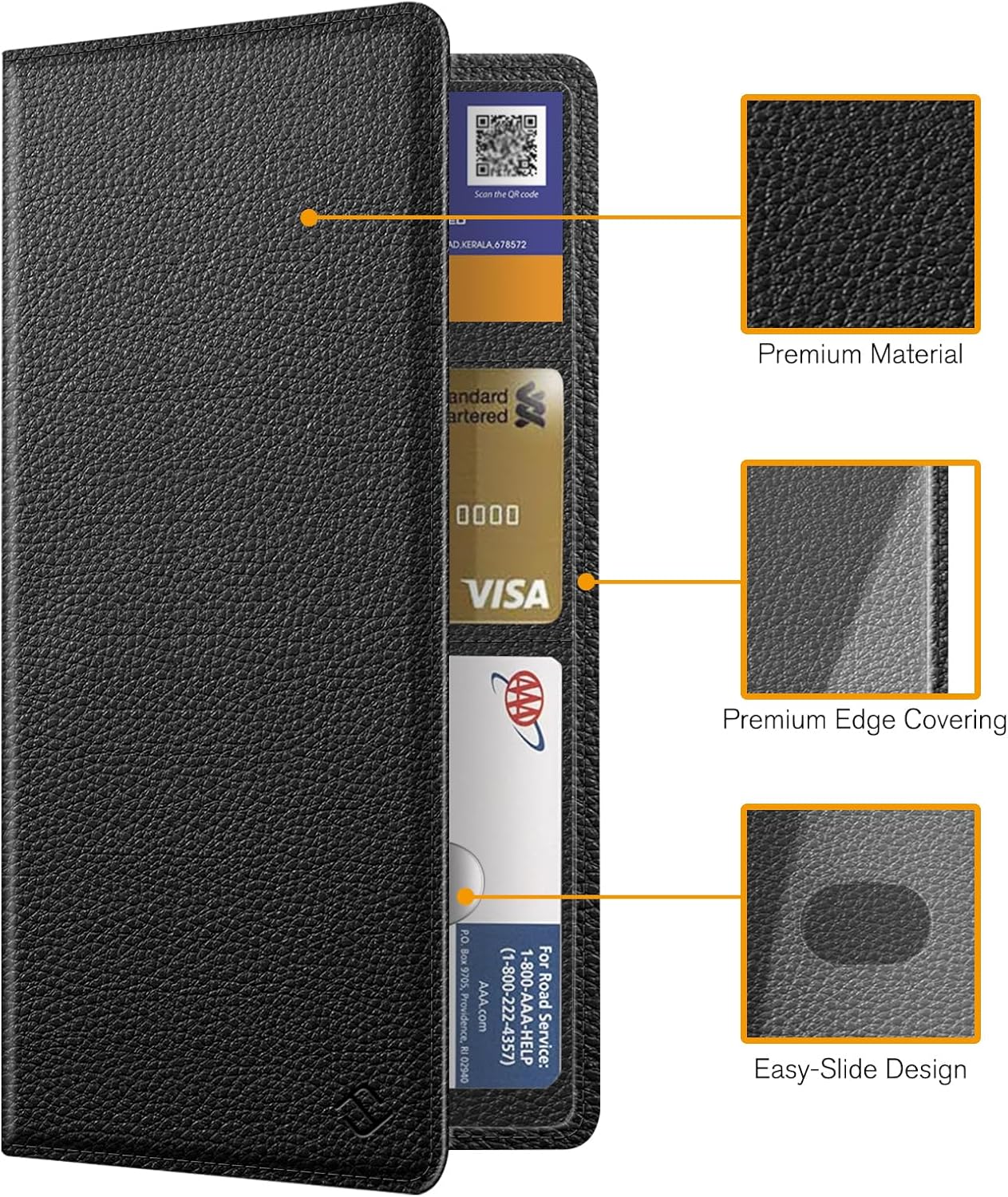 FINPAC Car Registration and Insurance Card Holder, Vehicle Glove Box Card Organizer Wallet Automobile Accessories for License