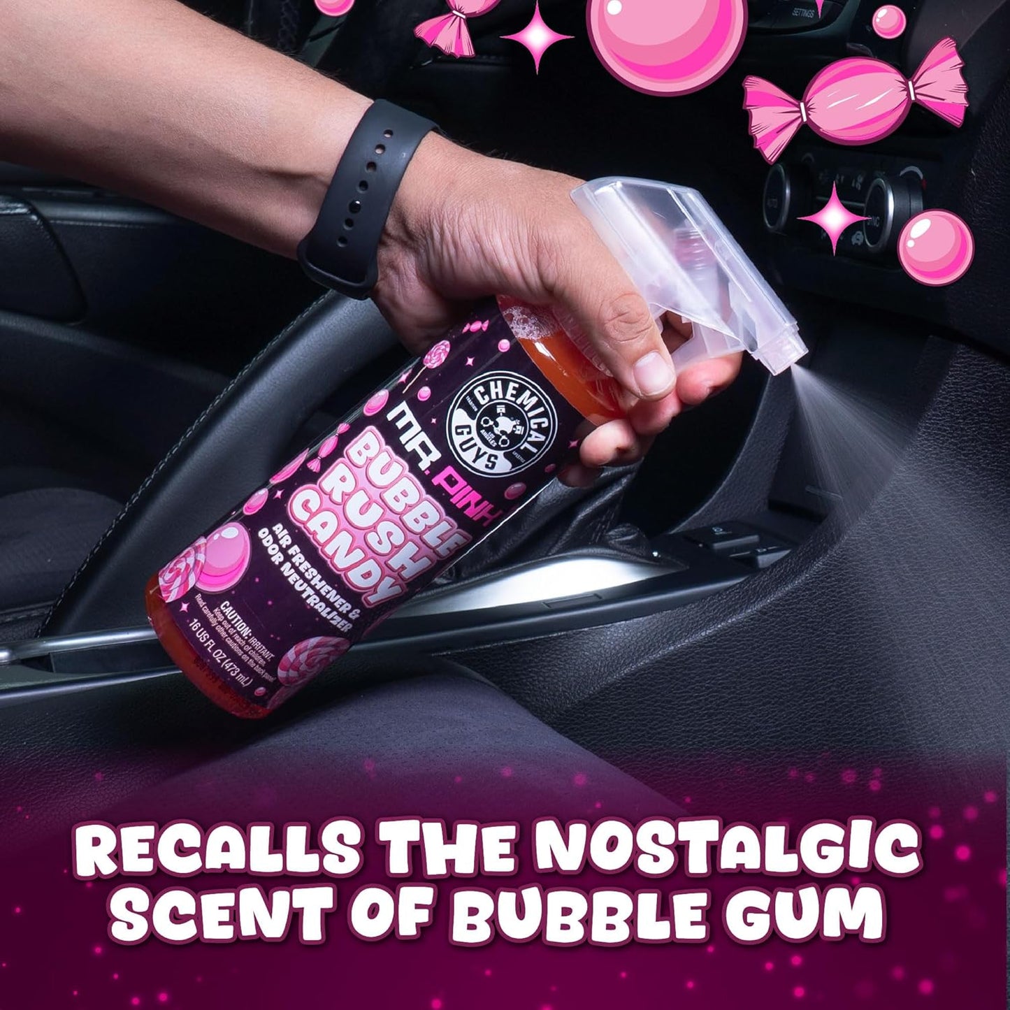 Chemical Guys Mr. Pink Car Wash Soap - 16 oz Super Suds Foaming Car Wash Soap for Cannon, Blaster, or Bucket Washing - pH Balanced, Safe on Wax, Sealant, Ceramic, and Clear Coat Finishes