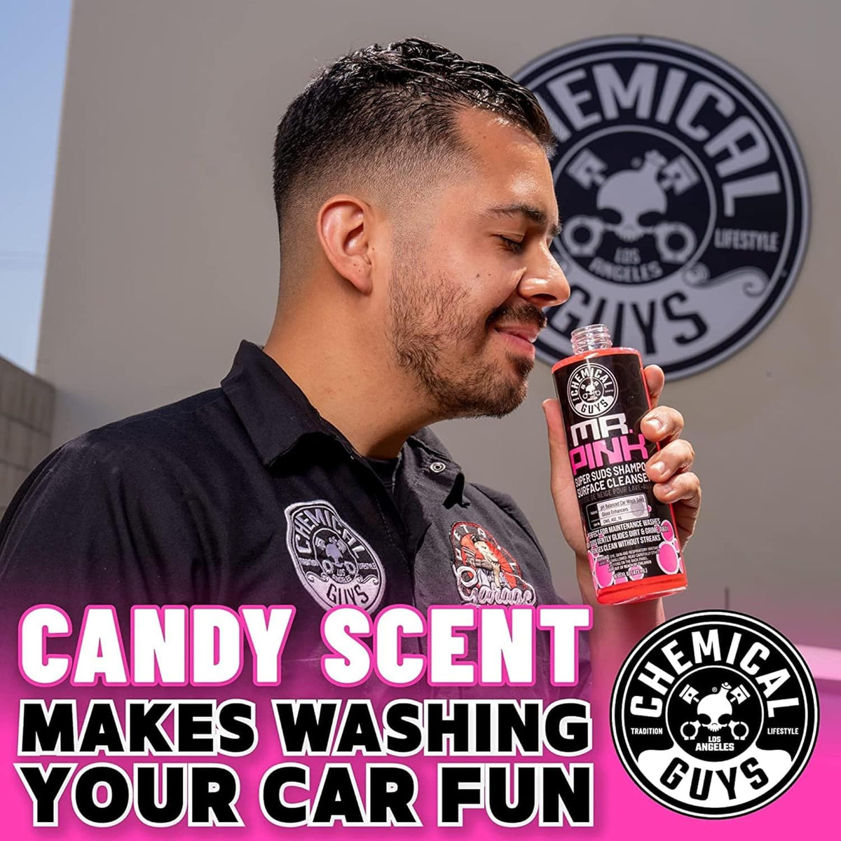 Chemical Guys Mr. Pink Car Wash Soap - 16 oz Super Suds Foaming Car Wash Soap for Cannon, Blaster, or Bucket Washing - pH Balanced, Safe on Wax, Sealant, Ceramic, and Clear Coat Finishes