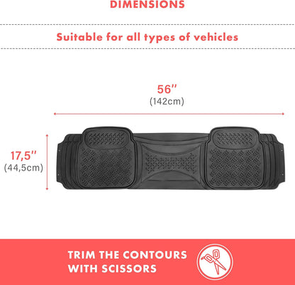 VaygWay Heavy Duty Cargo Liner Trunk Floor Mat – All Weather Trunk Protection Floor Mat - Black Rubber Trimmable Durable Cargo Auto Mat – Universal Fit Car SUV Truck Auto