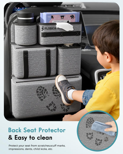 FLORICH Car Seat Gap Filler, Pro-Seats Gap Filler Organizer and Storages 2-in-1, Premium Leather Center Console Organizer, Car Organizer Front Seat Universal Fit for Car SUV Truck