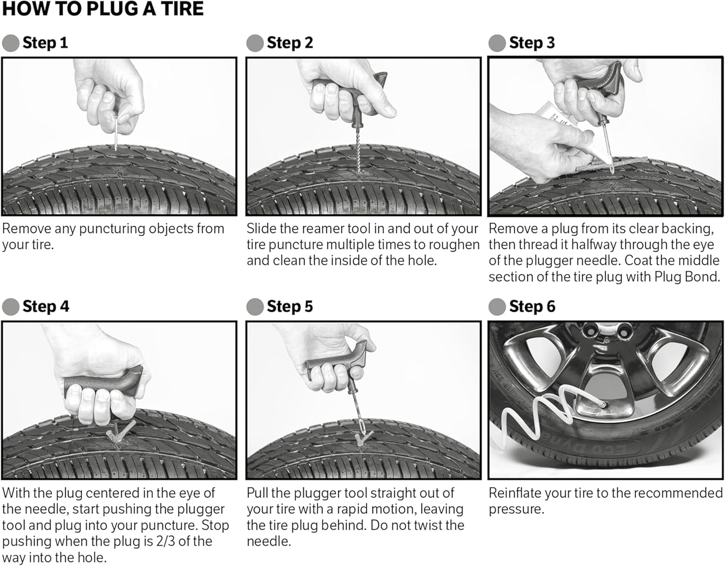 Slime 2040-A Tire Repair Plug Kit, Deluxe, Contains Strings, Tools and Glue, 11 Pieces