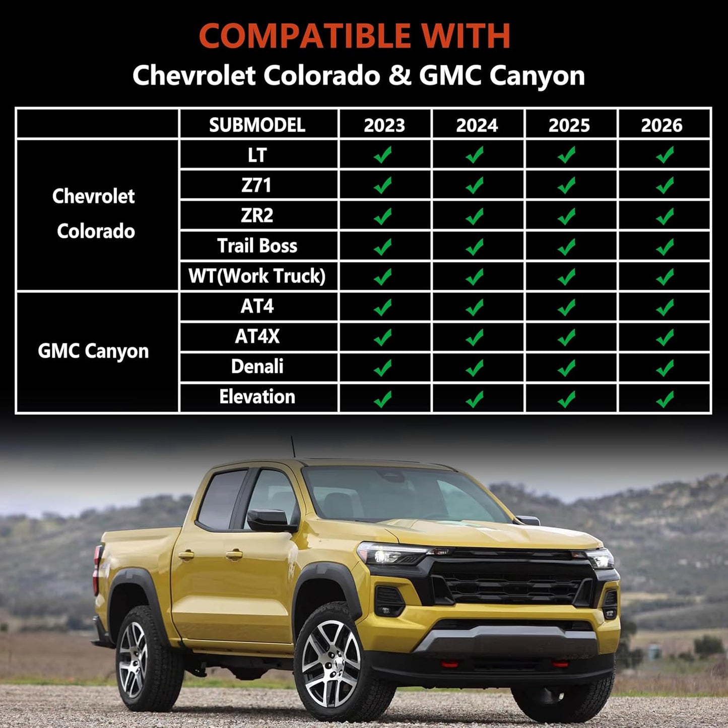 KARPAL Floor Mats for 2007-2013 Chevy Silverado & GMC Sierra 1500 Crew Cab / 2007-2014 2500/3500 HD(Footwell Coverage), All-Weather TPE Custom Fit Floor Liners Car Accessories