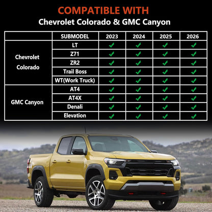 KARPAL Floor Mats for 2007-2013 Chevy Silverado & GMC Sierra 1500 Crew Cab / 2007-2014 2500/3500 HD(Footwell Coverage), All-Weather TPE Custom Fit Floor Liners Car Accessories