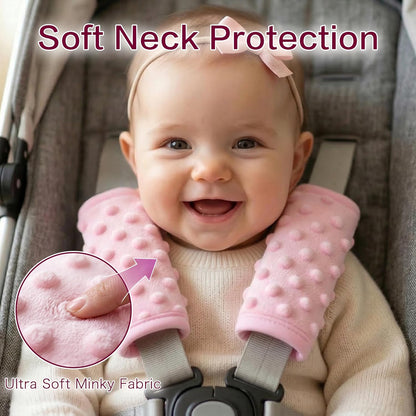 Pro Goleem Car Seat Strap Covers for Babies Soft Car Seat Strap Shoulder Pads for All Car Seats, Stroller, Pushcar, Black