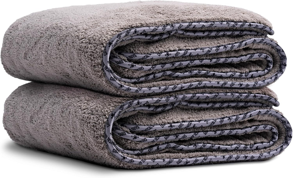 Chemical Guys Woolly Mammoth Large Microfiber Drying Towel - 36 x 25 Inch Gray, Ultra Plush Super Absorbent Car Drying Towel for Cars, Trucks, SUVs, Motorcycles, RVs, and Auto Detailing