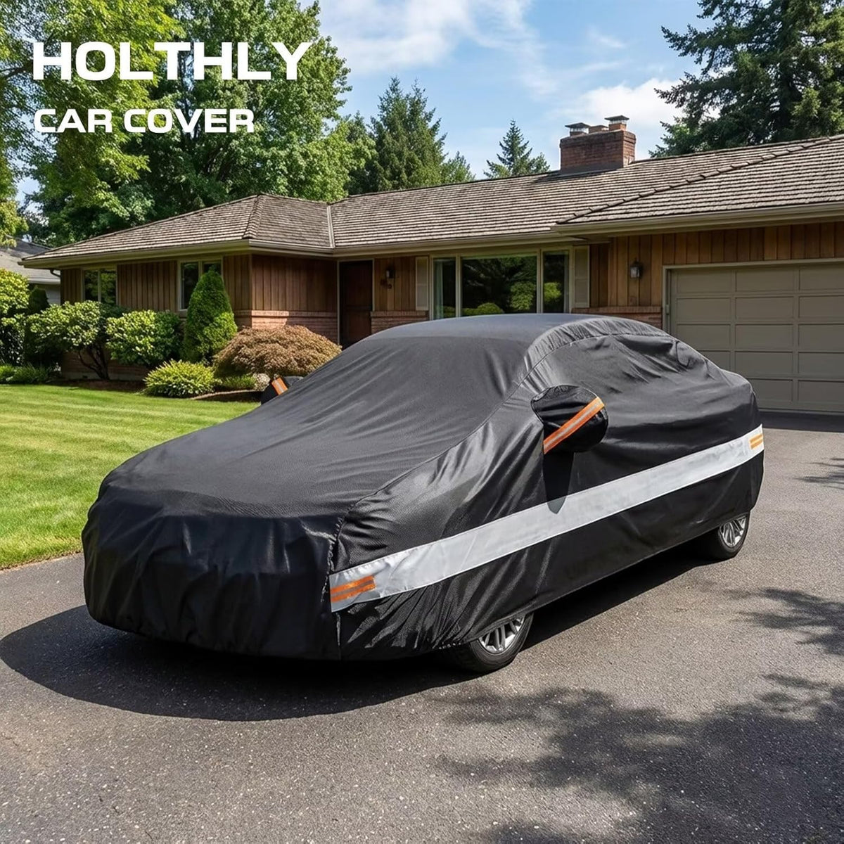 10 Layers Car Cover Custom Fit for Mercedes Benz C Class C250 C300 C43 C63 (1993-2026), Waterproof All Weather for Automobiles, Outdoor Full Cover Sun Dust Rain Protection with Cotton. Black - Colors B