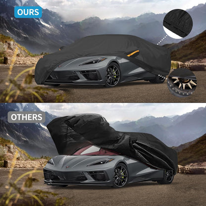 Full Car Covers for Sedan, Car Cover Waterproof All Weather Windproof Dustproof UV Protection Scratch Resistant Indoor Outdoor Univers