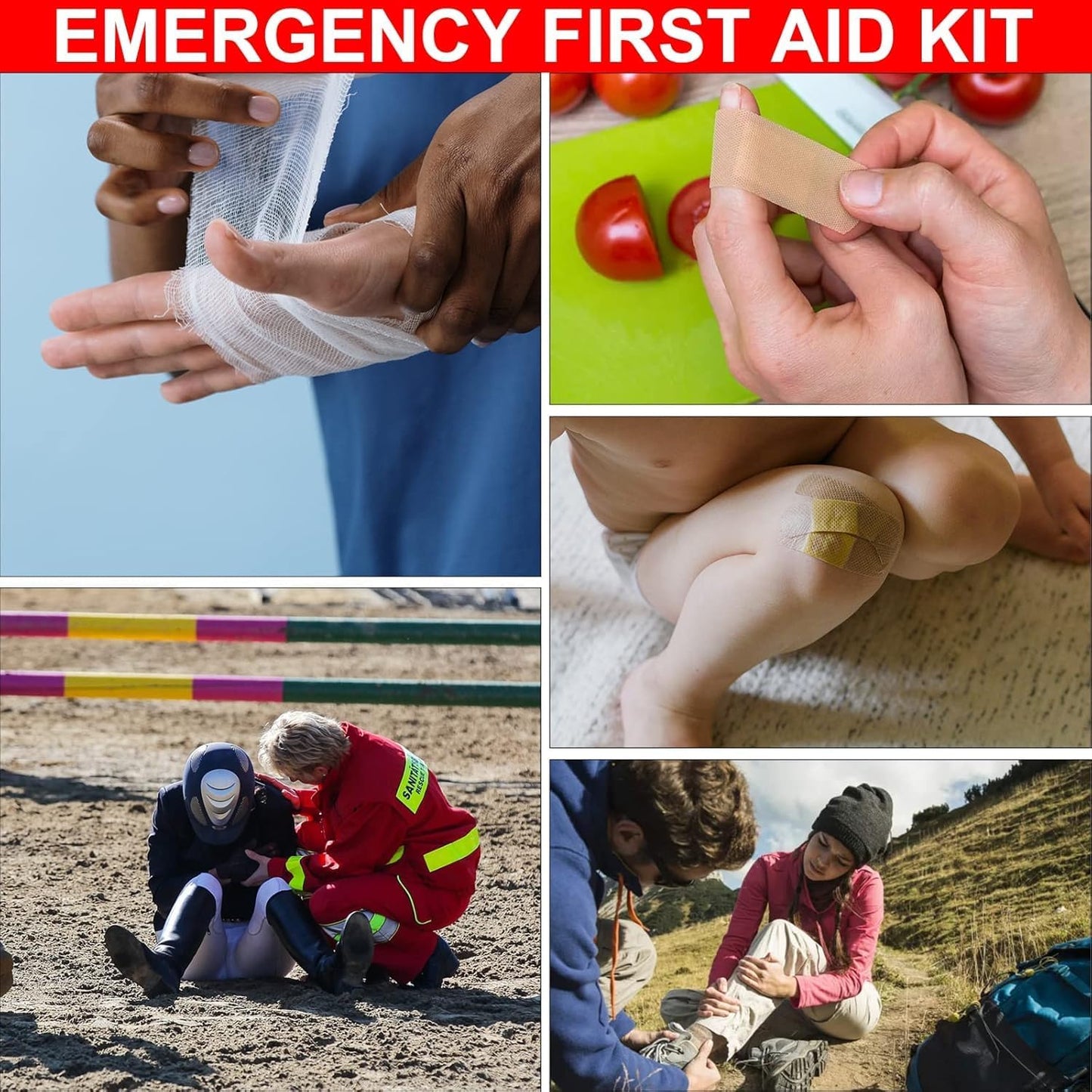 Car First Aid Kits 275Pcs Survival Gear Home Travel Size Small Emergency Kit Tactical Hiking EVA Camping Essentials Backpack Sports Office Boat Urgent Accident