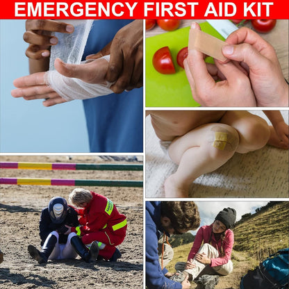 Car First Aid Kits 275Pcs Survival Gear Home Travel Size Small Emergency Kit Tactical Hiking EVA Camping Essentials Backpack Sports Office Boat Urgent Accident