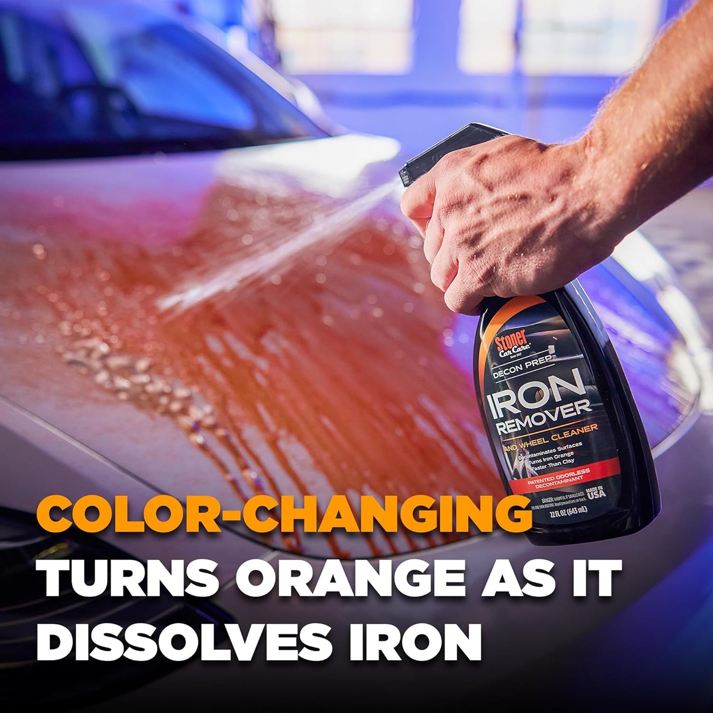 Stoner Car Care 92104 Iron Remover & Wheel Cleaner – Odorless Iron Fallout & Brake Dust Remover for Paint, Wheels & Glass – pH Balanced Rust Decontaminant with Color Indicator – 22 fl oz
