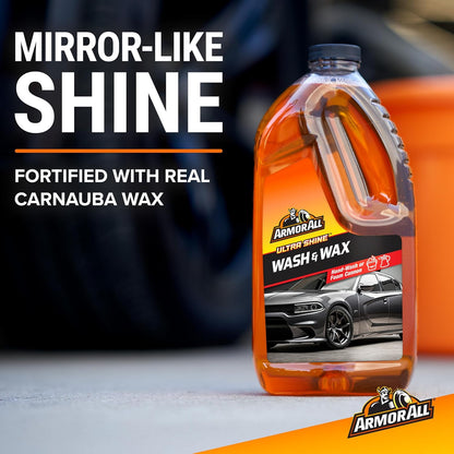 Armor All Ultra Shine Car Wash and Wax, Car Wax and Cleaner for Cars, Trucks and Motorcycles, 16 Fl Oz