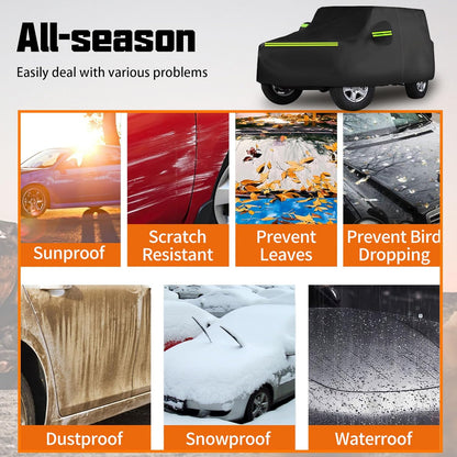 Sedan Car Cover, Car Cover Waterproof All Weather for Automobiles, Outdoor Full Car Covers Windproof Universal Fit for Sedan 178-185 inch