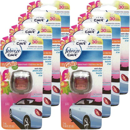 Febreze Car Vent Clips Air Freshener Smoke Odor Eliminator, Citrus Scent 2 Pack
