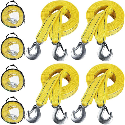 Tow Strap with Hooks Heavy Duty Car Vehicle Emergency Recovery Rope Boat Trailer Winch Strap 13'x1.8 Max 10,000lbs Capacity for Towing Vehicles Jet Ski ATV Pontoon Wave Runner Accessories