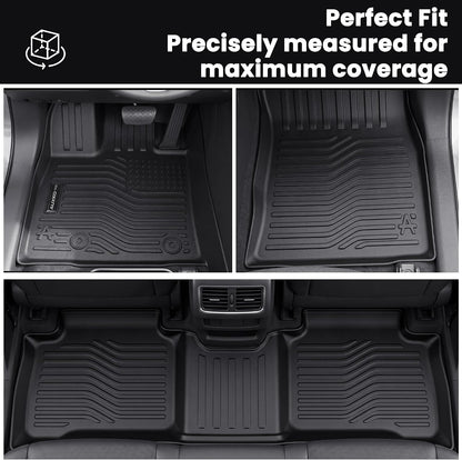 All Weather Floor Mat Fit for Toyota Corolla(Include Hybrid Exclude Hatchback) 2026 2025-2020 TPE Rubber Liners Corolla Accessories All Season Guard Odorless Anti-Slip Liner Black