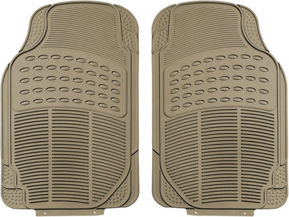 FH Group Automotive Floor Mats Solid ClimaProof for all weather protection Universal Fit Trimmable Heavy Duty fits most Cars, SUVs, and Trucks, 3pc Full Set Black