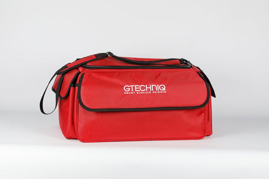 Gtechniq Detailer Bag for Cars, 26.8" x 9.8" x 11" | Organize and Store Your Detailing Products and Polishing Machines, Configurable Inside, Two Side Pockets with Elastic Retainer, Large Front Pocket