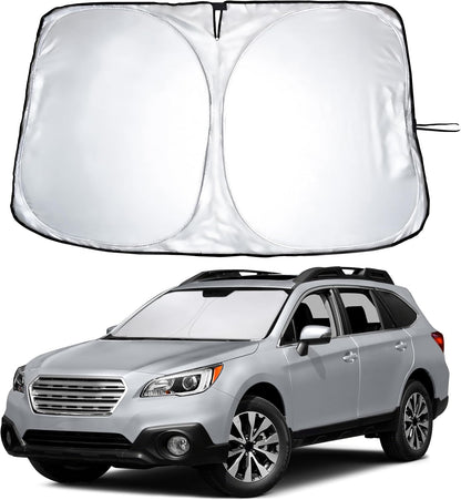 EcoNour Car Windshield Sun Shade | 2025 Upgraded Innovative No-Light-Pass Technology for Maximum Coverage | Foldable Sun Shade Keeps Your Vehicle Cool | Must-Have Car Accessories | Small (59" x 29") - Colors L