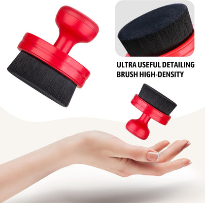 BABYSHEEP Car Tire Shine Applicator,Vegan Tire Shine Brush with Stand for Auto Detailing Cleaning Service (Black)