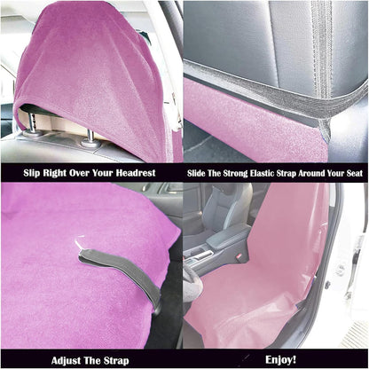 Car Seat Cover Protector Front Seats,for Gym Workout,Running,Swimming,Beach and Hiking,Waterproof Sweat Towel Bucket Seat Covers for Cars SUV Trucks (Black, 1Pcs)