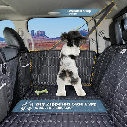 Reliadura SUV Cargo Liner for Dogs, Waterproof Dog Trunk Cover with Bumper Flap Protector, Pet Cargo Mat for SUVs Sedans Vans, Non-Slip Scratchproof Dog Seat Cover, Large Size Universal Fit