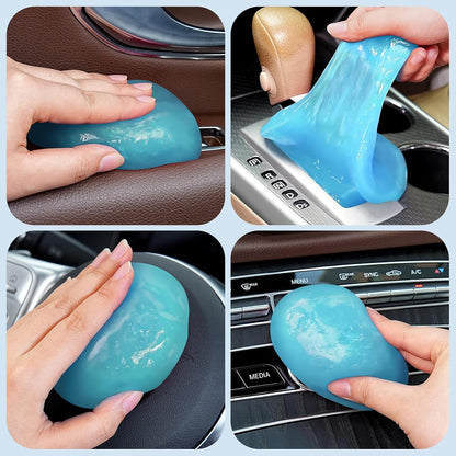 TeSabMi Car Cleaning Gel Car Cleaning Putty Car Putty Car Interior Cleaner Car Slime Car Detailing Kit Car Accessories Gifts for Dad Men Him Women Stocking Stuffers Pink