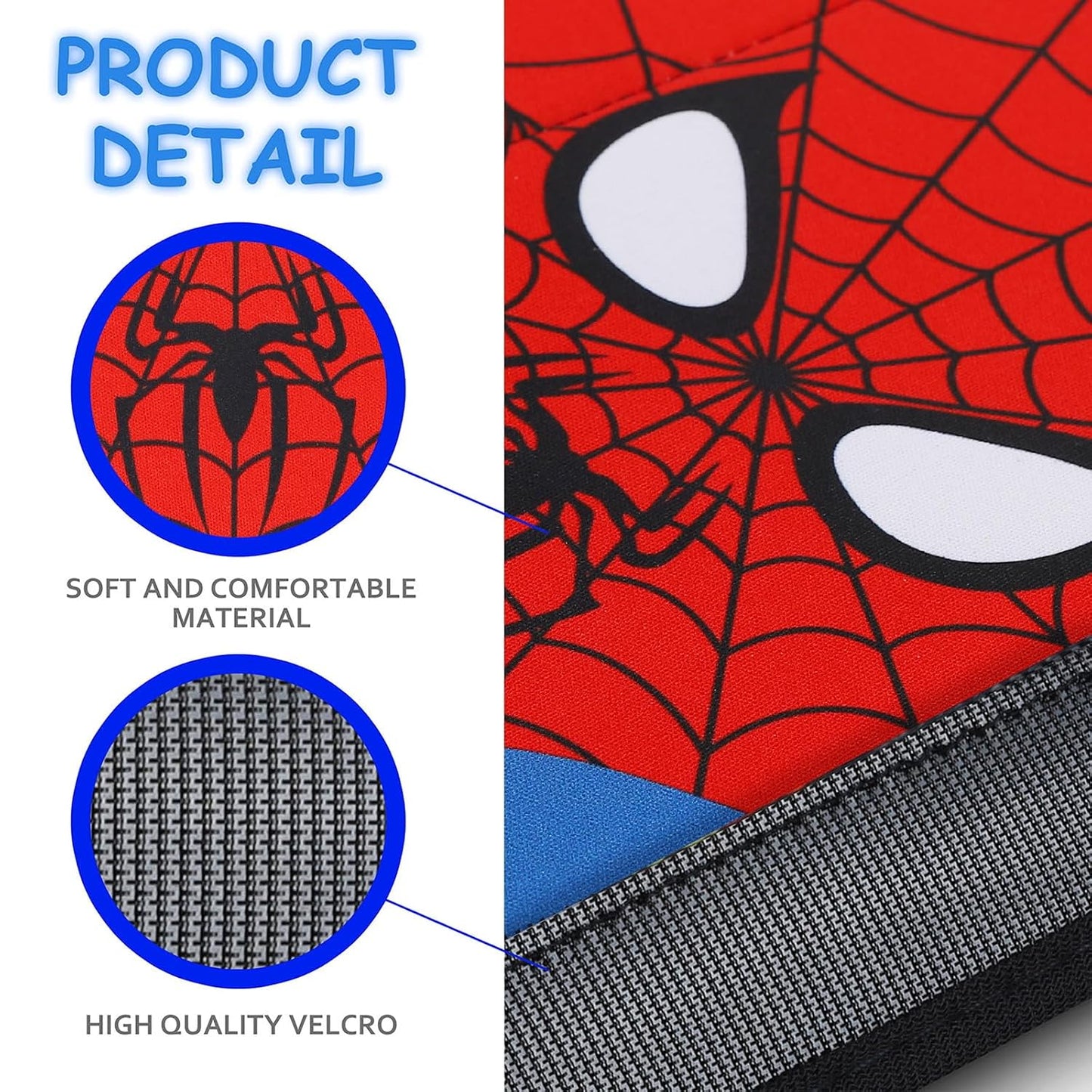 YR Seat Belt Cover for Kids, Soft Comfort Seat Belt Cushion for Children, Cute Cartoon Pattern Car Seat Belt Pads Cover for Girls and Boys, 1 Pack (Cartoon Spider)