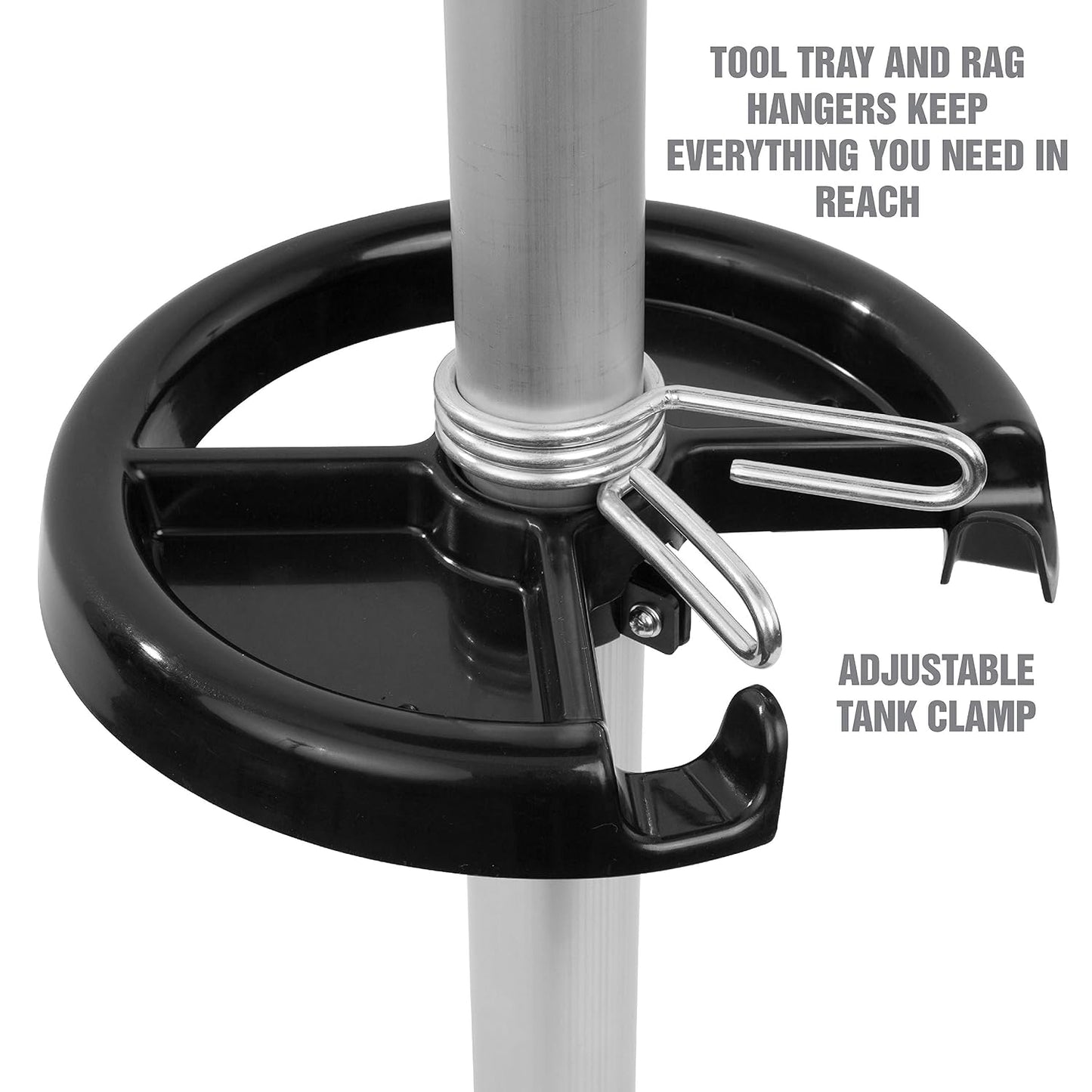OEMTOOLS 9-Gallon Oil Drain Pan with Adjustable Funnel, Built in Tool Rack