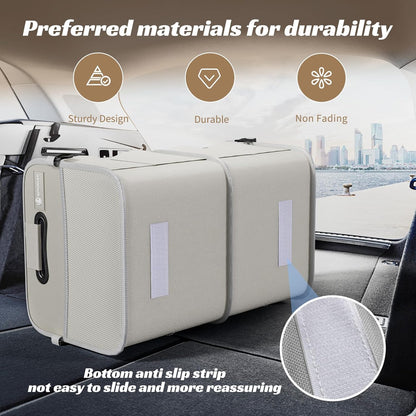 Sposuit Trunk Organizer for Car - 70L Collapsible Car Storage with 11 Pockets & Reinforced Handles, SUV Trunk Organizers for Grocery Cargo(Black)