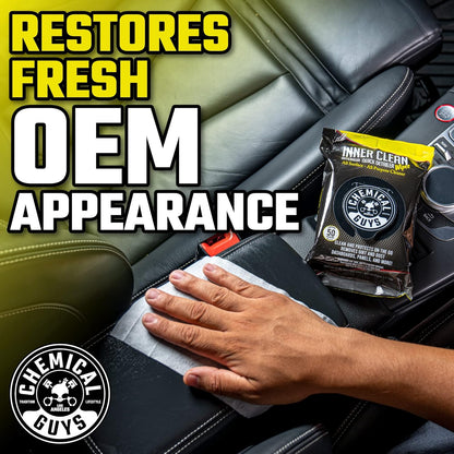 Chemical Guys InnerClean Interior Quick Detailer Cleaner and Protectant for Dashboards Door Panels Seats Trim and Surfaces Non Greasy Interior Car Cleaning Spray and Interior Detailer Spray 16 oz