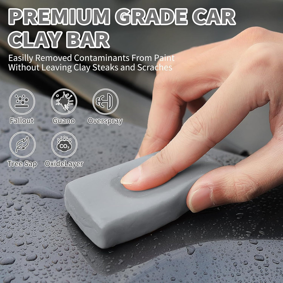 Wontolf 10 Pack Clay Bars Auto Detailing Premium Grade Magic Clay Bar Kit Car Detailing Kit with Washing and Adsorption Capacity for Car Detailing Car Wash Clean