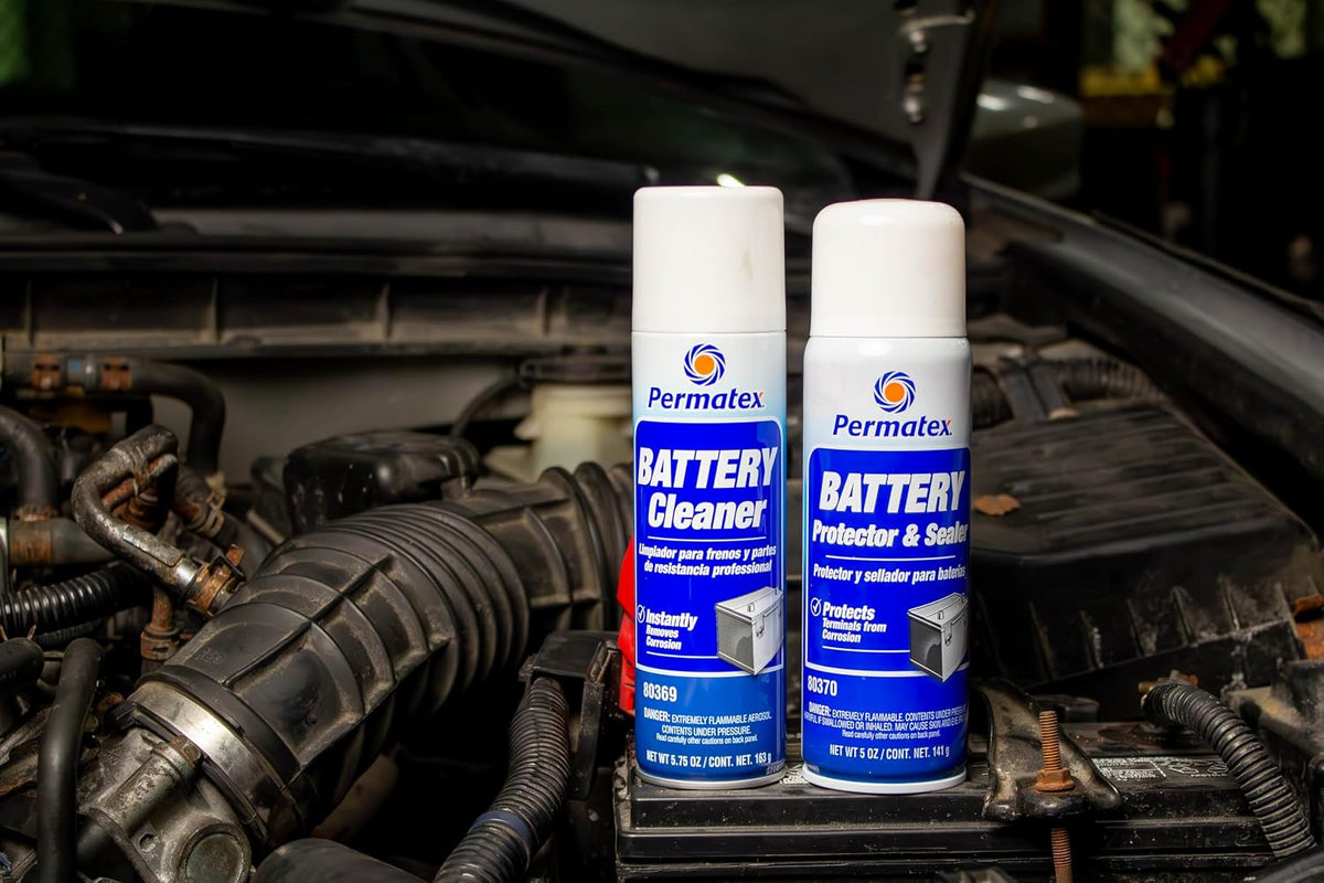 Permatex 80369 Battery Cleaner, 5.75 oz. net Aerosol Can