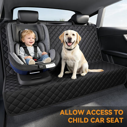 PETICON Waterproof Scratchproof Pet Bench Seat Covers for Cars, SUVs, Nonslip Durable Back Seat Cover for Dogs, 600D Oxford Fabric, Machine Washable