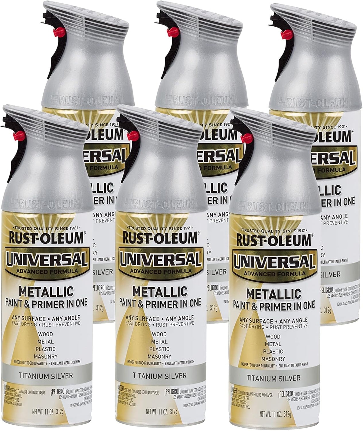 Rust-Oleum 302151 Universal All Surface Clear Topcoat Spray, 11 oz, Dead Flat Clear - Colors B