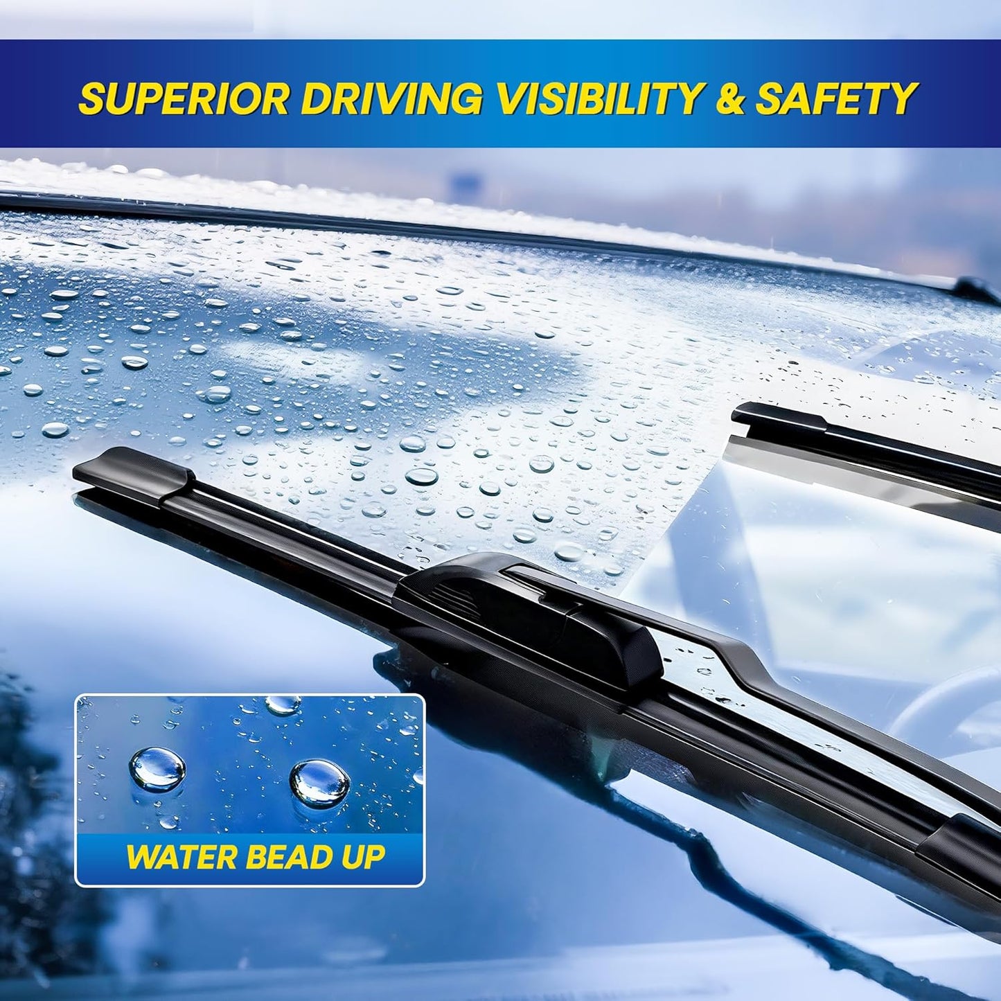 5 PLUS® Silicone Windshield Wipers Replacement for 2007-2014 Ford edge, 2007-2015 Lincoln MKX Wiper Blades(Set of 3),Automotive Replacement Windshield Wiper Blades For My Car-26"/20"/14" - Colors A